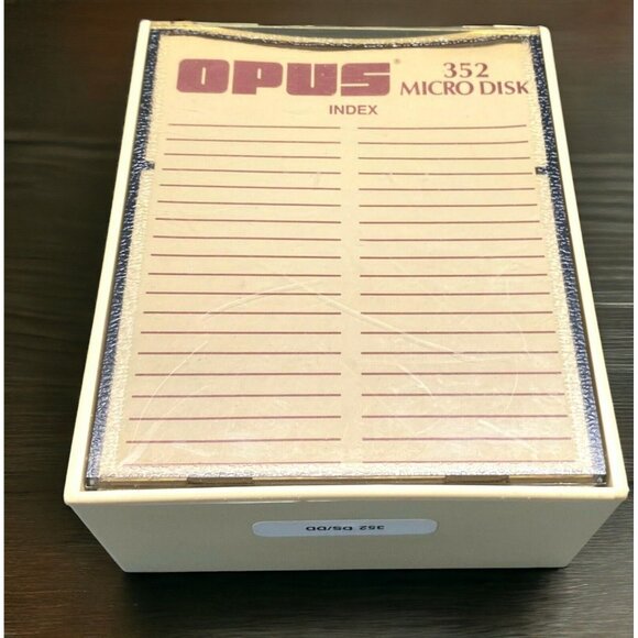 Vintage 80s Opus Floppy Micro Disk Plastic Storage Case Holds 10 3.5" Inch - Picture 2 of 11